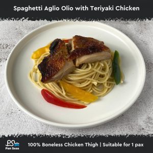 Spaghetti Aglio Olio w/ Teriyaki Chicken
