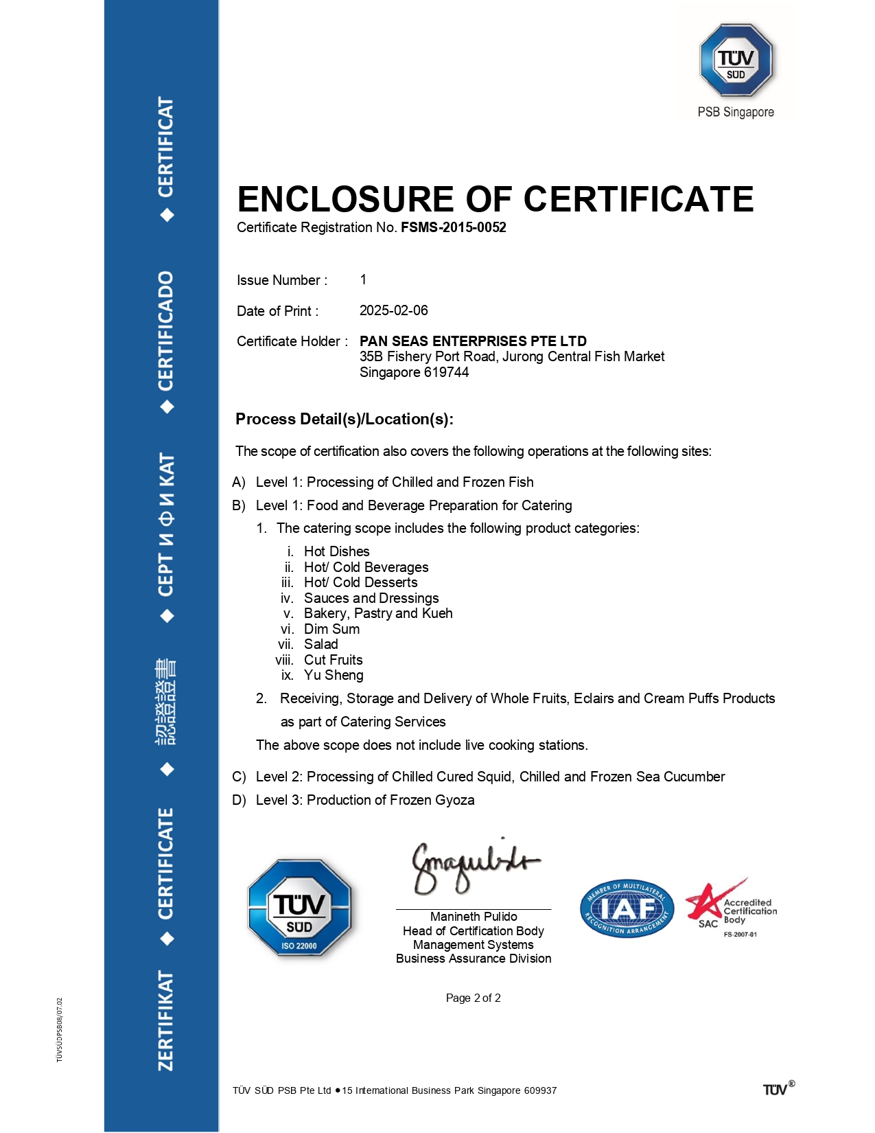 ISO Certificate Page 2